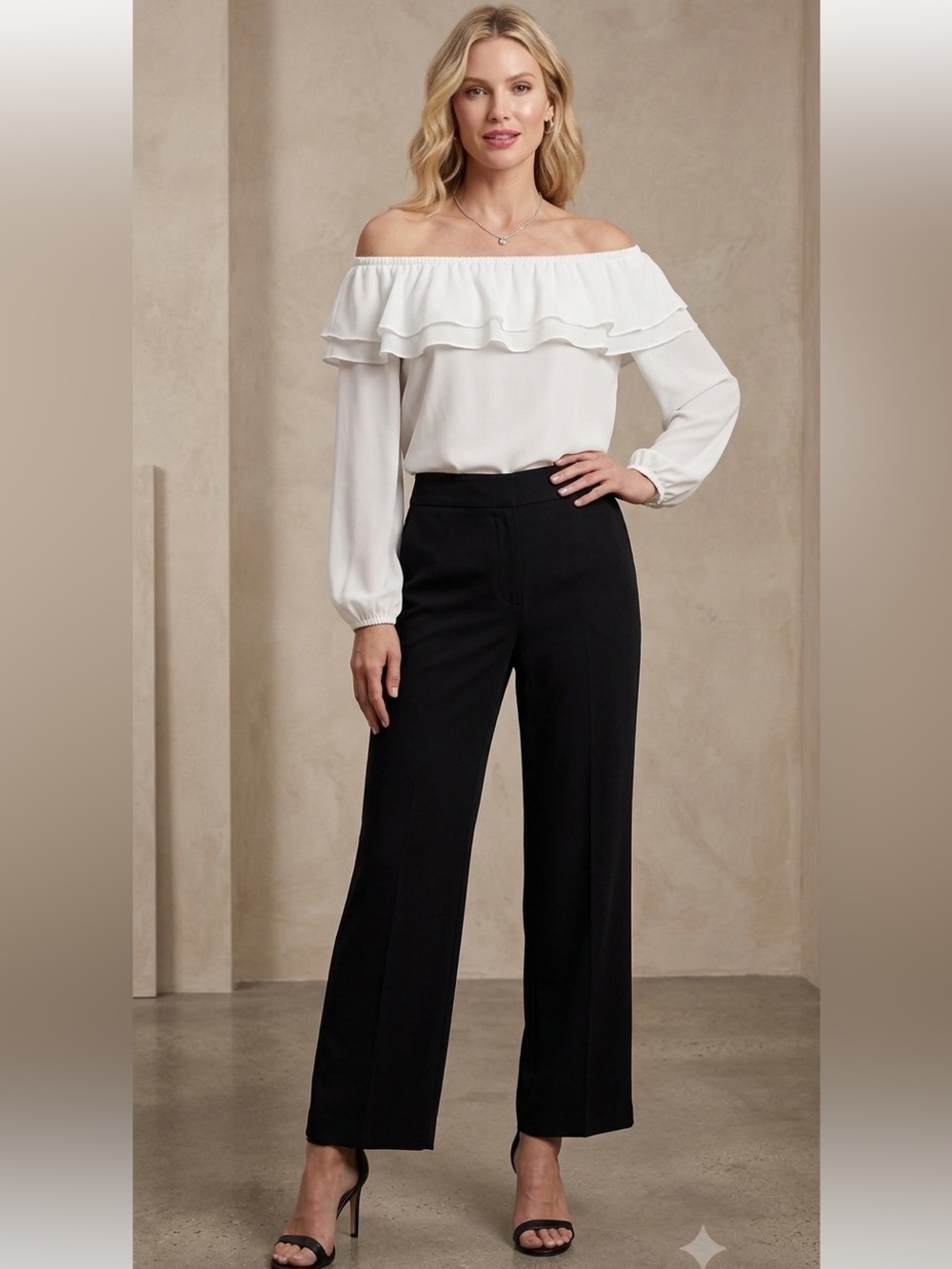 Michael Kors Elegant Off-Shoulder White Blouse